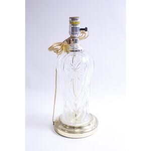 Crystal And Gold, Table Lamp, Starburst Pattern, Transparent Stand, Home Decor